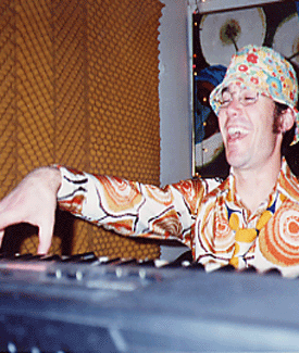pic of Mr. Fantastic playing one of his keyboards