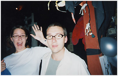 Altar maker Joe K. and friend