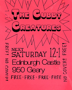 original handbill for Edinburgh Castle show Dec. 1, 2001