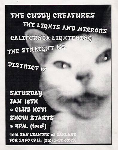 original flyer for Club Hot show Jan. 15, 2000
