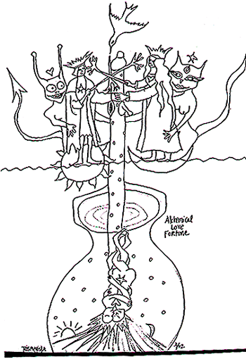 'Alchemical Love Fortune' drawing by Trismegista