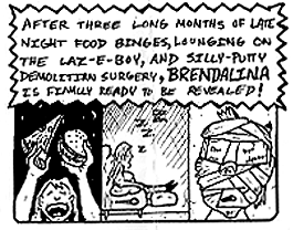 After three long months of late night food binges, lounging on the Laz-E-Boy, and Silly-Putty demolition surgery, Brendalina is finally ready to be revealed!